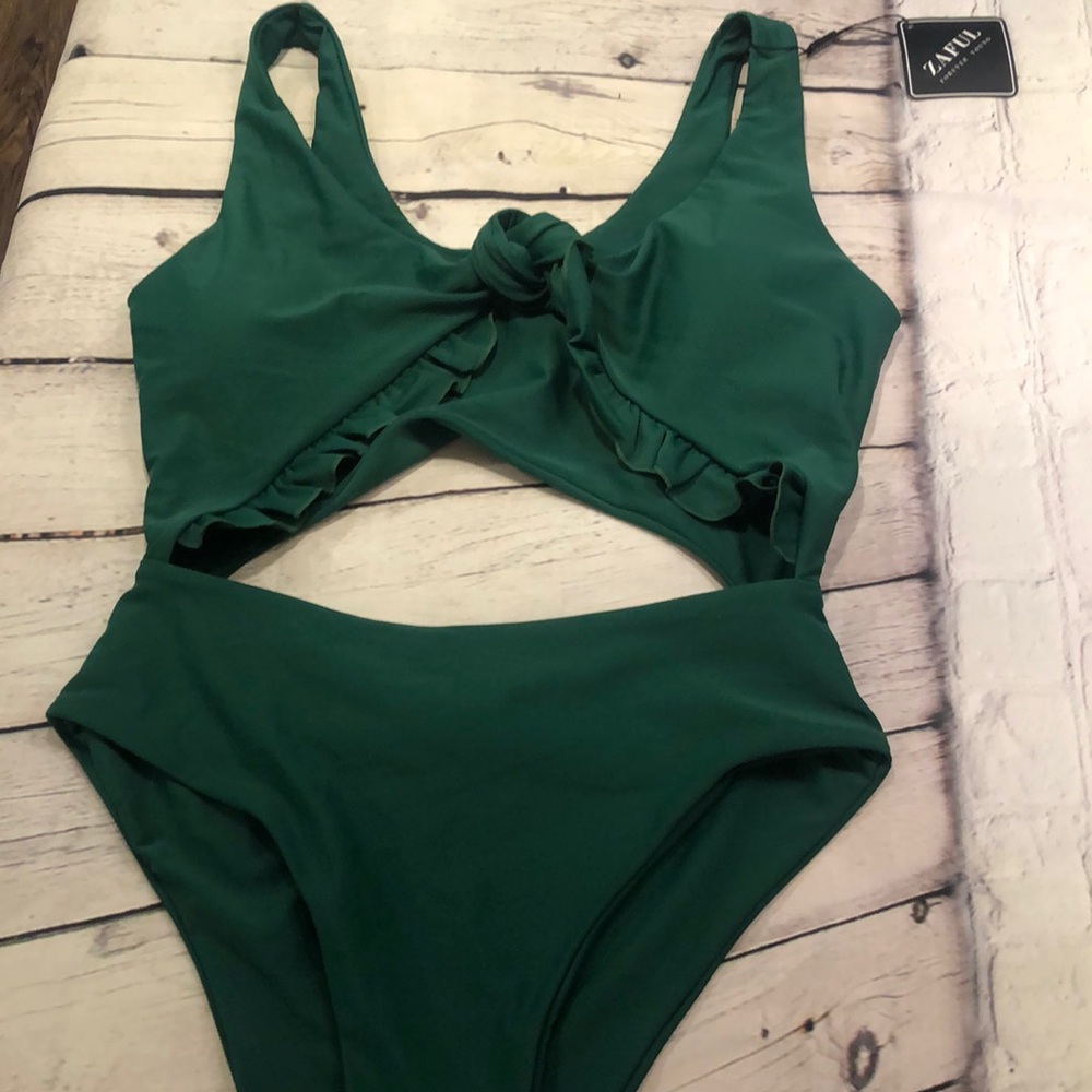NWT Hunter Green Mono-Kini Bathing Suit